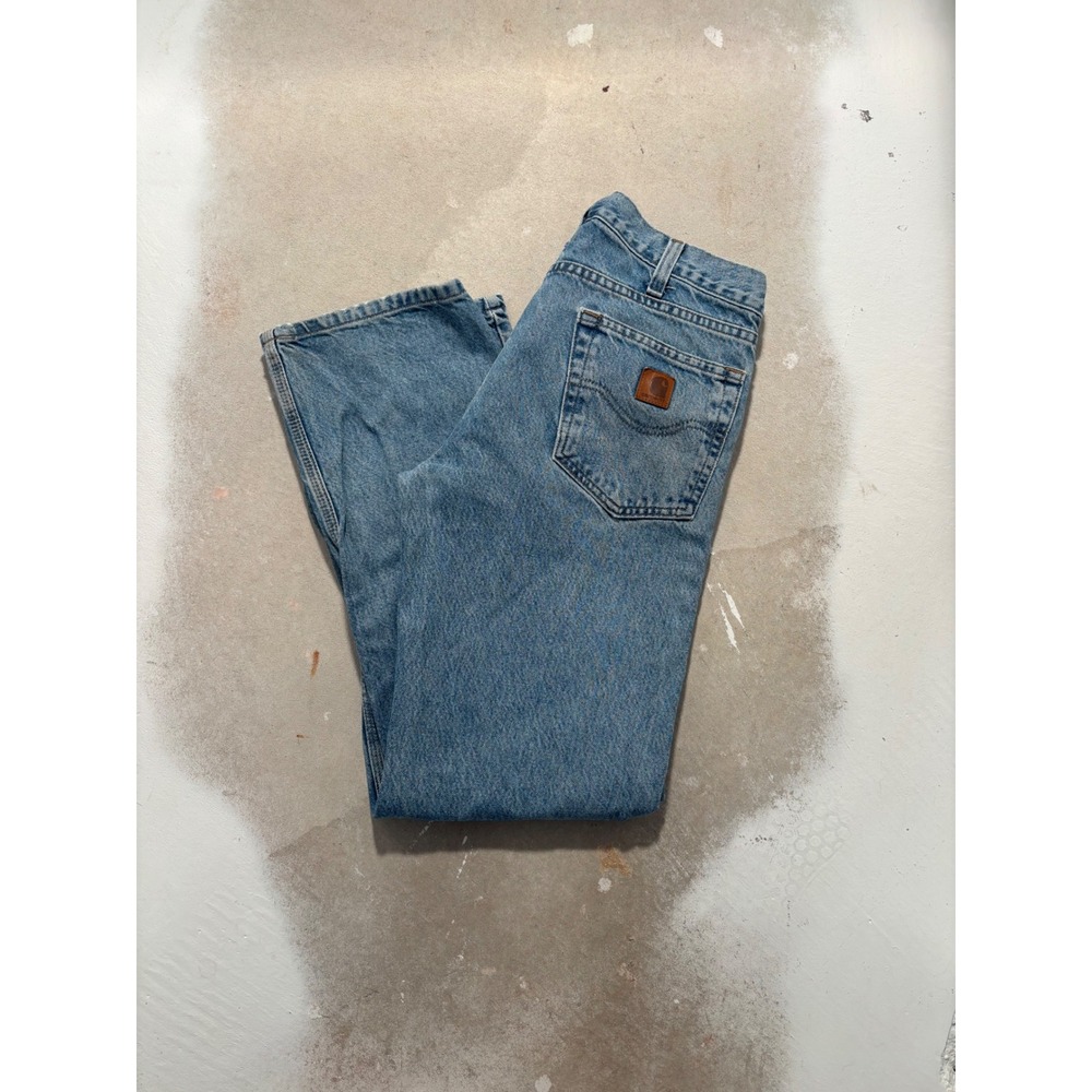 Carhartt Traditional Fit Light Wash Denim Jeans Mens 30x32 Workwear